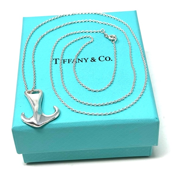 Authentic Tiffany & co Rare Vintage Elsa Peretti Anchor Pendant Necklace. - Picture 1 of 15
